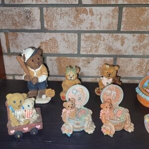 Set of 11 Assorted Ceramic Bear Figurines - Cute Collectibles!